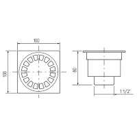 Товар: Душевой трап Migliore Ricambi 20210 с решеткой Хром - фото 3 Душевой трап Migliore Ricambi 20210 с решеткой Хром — фото 3, Трапы для душа