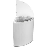 Товар: Корзина для белья Geralis PWH-U Punto Белая, кант Хром, угловая - фото 2 Корзина для белья Geralis PWH-U Punto Белая, кант Хром, угловая — фото 2, Корзины для белья