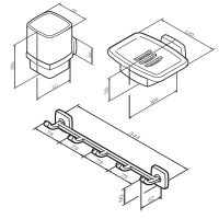 Набор аксессуаров для ванной AM.PM Gem AK90B1603W Хром — фото 24, Наборы аксессуаров для ванной комнаты