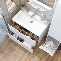 Товар: Шкаф пенал Creto Bravo 35 22-BrW35 подвесной с бельевой корзиной Белый глянцевый - фото 7 Шкаф пенал Creto Bravo 35 22-BrW35 подвесной с бельевой корзиной Белый глянцевый — фото 7, Пеналы для ванной комнаты