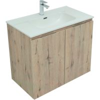 Тумба под раковину Aquanet Алвита New 80 277529 подвесная Дуб Веллингтон — фото 1, Тумбы под раковину