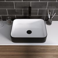 Раковина-чаша Grossman 50 GR-4043BW Белая Черная — фото 3, Раковины