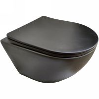 Товар: Унитаз Ceruttispa Sella Aria MB CT9160 подвесной Черный матовый с сиденьем Микролифт - фото 3 Унитаз Ceruttispa Sella Aria MB CT9160 подвесной Черный матовый с сиденьем Микролифт — фото 3, Подвесные унитазы