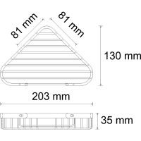 Полка корзина WasserKRAFT K-733N угловая Никель — фото 2, Полки для ванной и душа