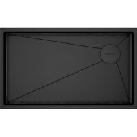 Кухонная мойка Paulmark Next-Skew 74 Uni PM887444-GM Вороненая сталь — фото 1, Кухонные мойки