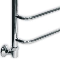 Водяной полотенцесушитель Ника Quadro Л90/ВП 80x60 с полкой Хром — фото 3, Водяные полотенцесушители