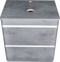 Тумба под раковину Style Line Атлантика Люкс Plus 80 подвесная Темный бетон арт-СС-00002283 — фото 5, Тумбы под раковину