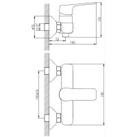 Смеситель для душа Koller Pool Kvadro Start KS0400 Хром — фото 2, Смесители