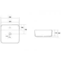 Товар: Раковина Abber Rechteck 39 AC2215 Белая - фото 5 Раковина Abber Rechteck 39 AC2215 Белая — фото 5, Раковины