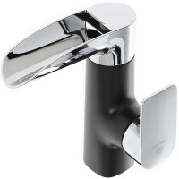 Смеситель для раковины Orange OneLife P08-921b Черный матовый Хром глянцевый — фото 2, Смесители для раковины