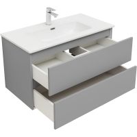 Тумба под раковину Aquanet Вега 90 329604 подвесная Мисти грин — фото 8, Тумбы под раковину