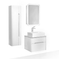 Тумба под раковину Jorno Bosko 60 Bos.01.60/P/W подвесная Белая — фото 16, Мебель для ванной