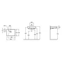 Раковина Jacob Delafon Rythmik 60 Белая арт-EXQ112-Z-00 — фото 4, Раковины накладные
