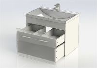 Тумба с раковиной Aquanet Августа 75 287692 подвесная Белая — фото 5, Тумбы с раковиной