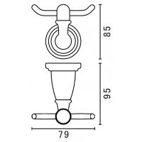 Двойной крючок Art&Max Bianchi AM-E-2601-Do Золото — фото 2, Крючки для полотенец