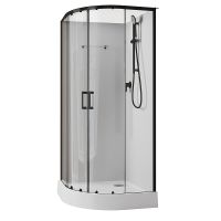 Товар: Душевая кабина Aquanet Passion EVO R Black 100х100 282010 без гидромассажа - фото 2 Душевая кабина Aquanet Passion EVO R Black 100х100 282010 без гидромассажа — фото 2, Душевые кабины