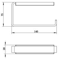 Держатель туалетной бумаги Whitecross Cubo black CU2460BL Черный матовый — фото 2, Держатели туалетной бумаги