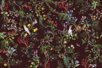 Фреска Ortograf Miracle 33876 Фактура флок FLK Флизелин (4,5*3) Коричневый/Разноцветный, Птицы/Цветы — фото 2, Фрески