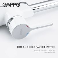 Смеситель для кухни Gappo G03-8 G4303-8 Белый Хром — фото 7, Смесители для кухни