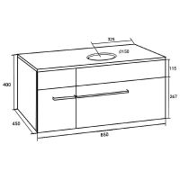 Тумба под раковину Runo Вудлайн 85 00-00001344 подвесная Белая Крафтовый дуб — фото 4, Тумбы под раковину