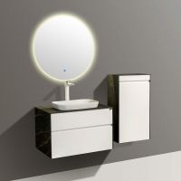 Товар: Тумба с раковиной Black&White Universe U907.800-1 80 907U800-1 подвесная White matt Lauren gold - фото 10 Тумба с раковиной Black&White Universe U907.800-1 80 907U800-1 подвесная White matt Lauren gold — фото 10, Мебель для ванной