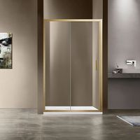 Душевая дверь Vincea Garda 120 VDS-1G120CLG профиль Золото брашированное стекло прозрачное — фото 1, Раздвижные душевые двери