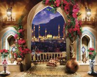 Фреска Ortograf Восток 6591 Фактура флок FLK Флизелин (3,4*2,7) Разноцветный, Архитектура/Цветы — фото 2, Фрески