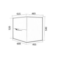 Тумба с раковиной Orange Line 60 Li-60Tua+Ra подвесная Айвори матовый — фото 7, Тумбы с раковиной