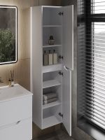 Товар: Шкаф пенал Orange Line 35 Li-35Puw подвесной Белый матовый - фото 5 Шкаф пенал Orange Line 35 Li-35Puw подвесной Белый матовый — фото 5, Мебель для ванной