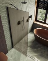 Товар: Душевая перегородка Maybah Glass MGD-703-6ш 690x1950 в широком профиле Черный стекло бронзовое матовое - фото 4 Душевая перегородка Maybah Glass MGD-703-6ш 690x1950 в широком профиле Черный стекло бронзовое матовое — фото 4, Душевые перегородки