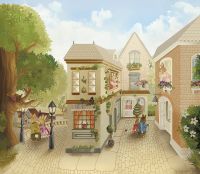 Товар: Фреска детская Ortograf Детские 30299 Фактура бархат FX Флизелин (3,1*2,7) Бежевый/Зеленый, Город/Животные - фото 2 Фреска детская Ortograf Детские 30299 Фактура бархат FX Флизелин (3,1*2,7) Бежевый/Зеленый, Город/Животные — фото 2, Фрески