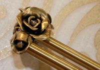 Полотенцедержатель Art&Max Rose AM-0918-B двойной Бронза — фото 2, Полотенцедержатели