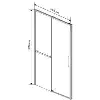 Душевая дверь Vincea Slim Soft 140 VDS-1SS140CLGM профиль Вороненая сталь стекло прозрачное — фото 5, Душевые двери в нишу