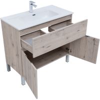 Тумба под раковину Aquanet Алвита New 90 303912 Дуб веллингтон белый — фото 3, Тумбы под раковину