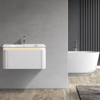 Тумба с раковиной Black&White Universe U925.800 80 925800 подвесная Milk white — фото 7, Мебель для ванной