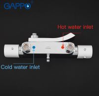 Душевая система Gappo G07 G2407-50 с термостатом Белая Хром — фото 10, Душевое оборудование. Душевая программа