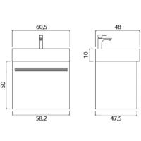 Товар: Тумба под раковину Creto Etna 60 4-1077S подвесная Soft - фото 4 Тумба под раковину Creto Etna 60 4-1077S подвесная Soft — фото 4, Мебель для ванной