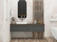 Керамогранит Laparet Forenza Bianco светло-серый сатинированный карвинг 60x120 см — фото 2, Керамогранит