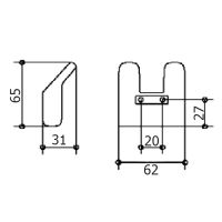 Двойной крючок Keuco Industrie 14 41413 010000 Хром — фото 4, Крючки для полотенец