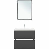 Тумба под раковину Aquanet Арт 75 329064 подвесная Ясень графит — фото 10, Тумбы под раковину