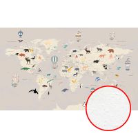 Фреска детская Ortograf Для самых маленьких 33728 Фактура бархат FX Флизелин (4,5*2,7) Серый/Бежевый, Карты — фото 1, Фрески