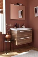 Тумба под раковину Jacob Delafon Struktura 80 EB1277-E16 подвесная Ореховое дерево — фото 2, Тумбы под раковину