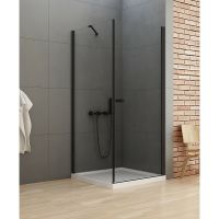 Товар: Душевой уголок New Trendy New Soleo Black 80х90 D-0230A/D-0115B профиль Черный стекло прозрачное - фото 2 Душевой уголок New Trendy New Soleo Black 80х90 D-0230A/D-0115B профиль Черный стекло прозрачное — фото 2, Душевые уголки
