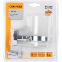 Стакан для зубных щеток Fixsen Comfort Chrome FX-85006 Хром — фото 2, Мыльницы