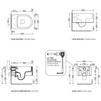 Унитаз Flaminia Astra AS118G подвесной Белый без сиденья — фото 3, Унитазы