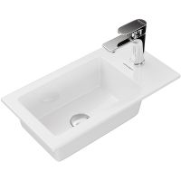 Раковина Kerama Marazzi Lato 50 LA.wb.50 Белая глянцевая — фото 1, Мини-раковины