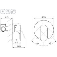 Смеситель для душа Ravak Eleganta EL 062.20BLM.O1 Черный матовый арт-X070299 — фото 3, Смеситель для душа