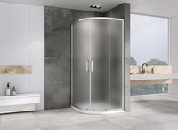 Товар: Душевой уголок Abber Schwarzer Diamant 90x90 AG01090M профиль Хром стекло матовое - фото 2 Душевой уголок Abber Schwarzer Diamant 90x90 AG01090M профиль Хром стекло матовое — фото 2, Душевые уголки четверть круга