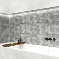 Керамическая плитка Azori Opale Grey Struttura 508921101 настенная 31,5х63 см — фото 2, Керамическая плитка