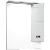 Зеркало со шкафом Runo Турин 65 R УТ000002103 с подсветкой Белое — фото 1, Зеркальные шкафы в ванную